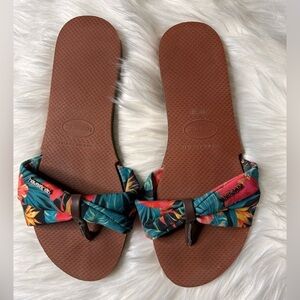 Havaianas Tripocal Print You St Tropez Ribbon Sandals Size 39/40